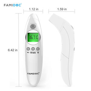 Thermomètre à pistolet infrarouge à affichage LCD électronique médical Termometro infrarouge <span class=keywords><strong>frontal</strong></span> sans mercure avec source d'alimentation électrique - Product Image 1