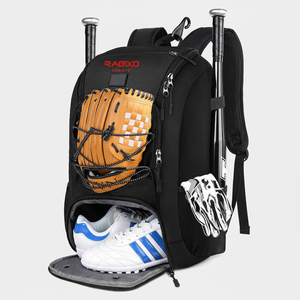 Sac à dos de sport Rabixo personnalisé 50-70L imperméable en polyester 600D pour bâtons de baseball et de softball avec compartiment à chaussures - Product Image 1