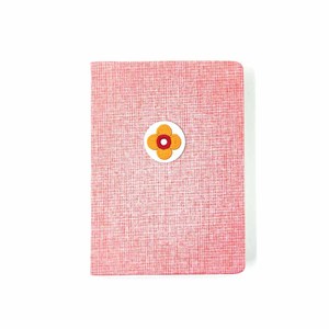 Elegante diario de cubierta de tela de tapa dura A5 con encuadernación de hilo y parche bordado floral-regalo - Product Image 4