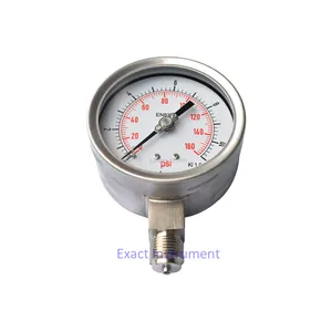 Hot Sale Heavy Duty Liquid Filled Pressure Gauge-All Stainless Hydraulic Pneumatic-Antivibration Manometer