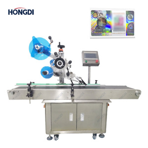 Machine d'étiquetage automatique électrique robuste à commande PLC pour l'emballage industriel des aliments, des bouteilles, des canettes, des contenants en métal/verre - Product Image 1