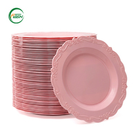 Assiettes de table empilables en plastique PP léger, 5/6/7/8/9/10 pouces, durables, pour enfants, fêtes, camping, restaurants