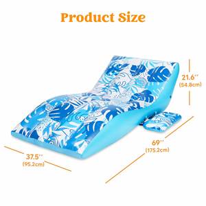 Colchoneta Inflable para Piscina con Estampado Floral Tropical, Flotador de Agua, Tamaño Adulto, Tumbona Flotante para Playa y Verano - Product Image 4