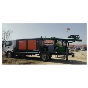 Appareil de forage de puits d'eau monté sur camion ANBIT-C200 d'occasion à vendre tour de 3 mètres compresseur d'air ZEGA 288SCG pompe à boue BW200