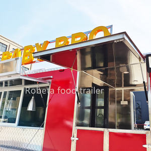 Remorque de restauration avec 3 éviers, chariot de restauration entièrement équipé de 5,5 m avec barbecue, camion de restauration, hot-dogs, pizzas, glaces, glaces pilées - Product Image 3