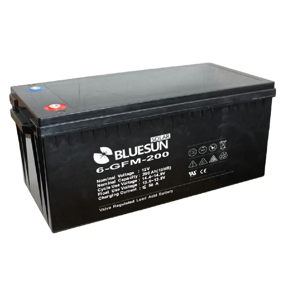 Bluesun Agm Pin 12V 200ah Năng Lượng Mặt Trời Gel Chu Kỳ Sâu Pin Năng Lượng Mặt Trời 220 Ah 250ah