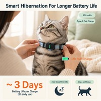 Localizador de Animales Inalámbrico Personalizado Cat-M NB-IoT con Rastreo en Tiempo Real, Mini Rastreador GPS IP68 para Perros y Gatos con Aplicación Gratuita para Android e IOS