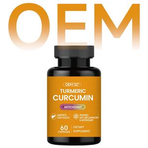 Suplementos Herbais de Marca Privada ACORN OEM para Suporte Hepático, Cápsulas de Cúrcuma e Curcumina para Antioxidante, 60 Cápsulas - Product Image 1