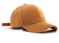 Gorro de Béisbol de Pana de Estilo Japonés de Moda Otoño Invierno, Color Sólido, 100% Poliéster, Bordado 3D, Gorro Deportivo Cálido Unisex
