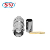 Connecteurs coaxiaux RF BNC femelle à sertir droit pour câbles RG58, LMR195, RG223, RG142, RG400 – Approvisionnement direct usine