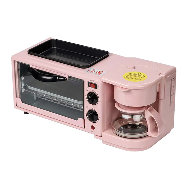 3 in 1 4-Slot Toaster Oven Barbecue Omelette Bread Maker Multifunctional Electric Household Kitchen Appliance Dustproof Cover