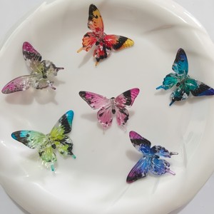 32*39mm <b>Color</b> Printed Simulation Butterfly Vertical Hole Loose Beads DIY Simulation Butterfly Loose Beads Stringing <b>Pen</b> Car <b>Pen</b> - Product Image 4
