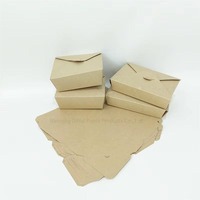 Boîte à lunch en papier kraft personnalisée, biodégradable, de qualité alimentaire, jetable, avec compartiments divisés pour la vente à emporter