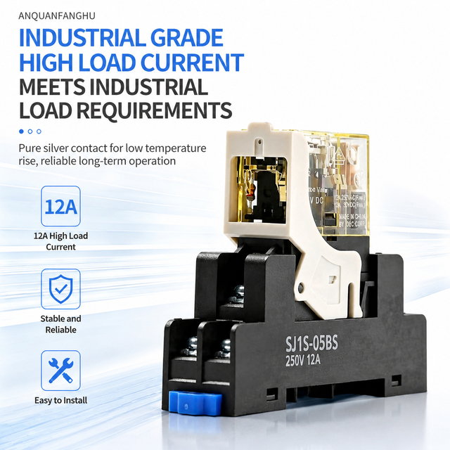 High Quality RJ1S 12A / RJ2S 8A Ultra-Slim Power Relay with LED Indicator DPDT 2C/O 8Pin Socket Mount for Automation Machinery