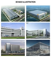 Conception de structure en acier pour usine, entrepôt, atelier, charpente de toit en acier préfabriqué en forme d'arche, bâtiment en acier préfabriqué