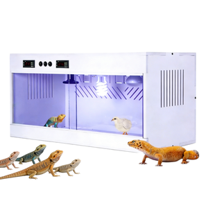 Boîte d'élevage rectangulaire en PVC écologique avec cadre en alliage léger et lisse pour reptiles, terrarium pour serpents et tortues - Product Image 1