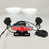 Câble étanche ebike kit d'éclairage ensembles 9W phares klaxon clignotants arrière frein course plaque d'immatriculation lumières version personnalisée