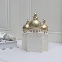 Mosquée en résine de style arabe, artisanat, cadeaux de fête musulmane pour l'Aïd, ornements culturels islamiques, décoration en résine Eid Mubarak