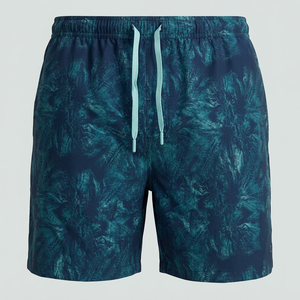 Shorts de Playa para Hombre, Sólidos, de Secado Rápido, Cintura Media, Cierre con Cordón, Traje de Baño Informal, Cortos, de Poliéster - Product Image 1