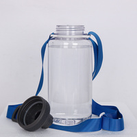 Bouteille d'eau de sport personnalisée de grande capacité 1L avec corde, sans BPA, en PS, écologique, pour adultes, vente en gros