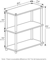 Étagères de rangement, étagère à livres à 3 niveaux, étagère d'angle, étagères ouvertes sans outils, organisation et rangement, salon, garage, bureau