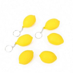 Custom Logo PU Lemon Keychain Advertising Branded Stress Ball Toys - Product Image 3