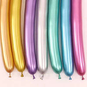 Usine en gros <span class=keywords><strong>pas</strong></span> <span class=keywords><strong>cher</strong></span> enfants fête <span class=keywords><strong>d</strong></span>écoration faveur métal couleur Latex hélium longs ballons pour <span class=keywords><strong>anniversaire</strong></span> - Product Image 2