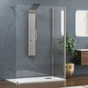 Kamalu KW4000 moderna 90x90cm angolo cabina doccia Anti-calcare rettangolo vassoio aspetto dritto per il bagno - Product Image 2