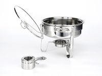 Ensemble de réchauds de buffet en acier inoxydable avec couvercle en verre, chauffe-plats pour la restauration en plein air, hôtels, restaurants, banquets