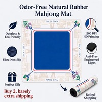 Nouveau design de tapis de jeu de mahjong américain, taille standard américaine, surface imperméable et silencieuse, tapis de jeu pour les soirées de jeu
