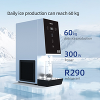 Distributeur de glaçons instantané de pépites d'eau froide auto-distributeur 220v Europe distributeur de glace d'eau de comptoir avec machine à glaçons