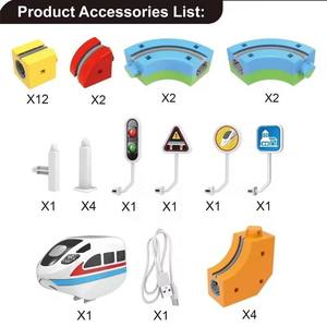 MILI Toy 123 pz assemblaggio magico blocco di costruzione di auto Set educativo elettrico Racing Rail <span class=keywords><strong>Slot</strong></span> giocattolo per bambini regalo - Product Image 6