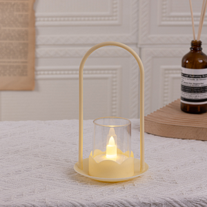 Bougie numérique à LED intégrée Cross-Border New Romantic Wedding Props Dining Table Decor Flower <span class=keywords><strong>Basket</strong></span> Candle Holder for - Product Image 6