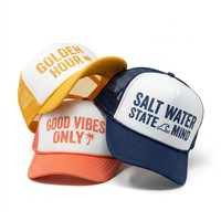 Casquette Trucker en Mousse à 5 Panneaux avec Broderie Logo Personnalisé, Dos en Maille Solide, Corde et Visière Haute Qualité, Casquette Snapback en Maille