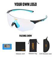 Lunettes de soleil de sport enveloppantes UV400 pour cyclisme, ski, course à pied, anti-vent, colorées, personnalisables avec logo, photochromiques