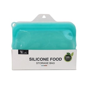 HOT Leakproof Odorless Zipper Reusable Food Storage Silicone Ziplock Bag