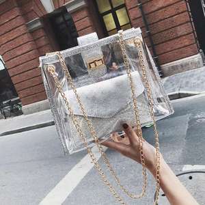 PVC trasparente Oro <span class=keywords><strong>Argento</strong></span> Catena Master Delle Donne del Sacchetto di Singolo Sacchetto di Spalla - Product Image 4