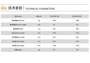 รถยกพาเลทแบบกรรไกรไฮดรอลิกแบบแมนนวล รับน้ำหนักได้ 1000 กก. ปรับความสูงได้ 85-850 มม. - Product Image 6