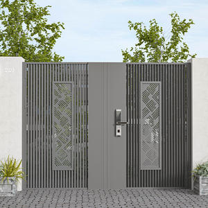 Op Maat Gemaakte Moderne Aluminium Schommel Handmatige Bediening Villa Poort Landelijke Zelfgebouwde Huis Werf Sluiterdeur Buiten Binnenplaats - Product Image 6