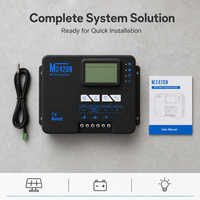 Contrôleur de charge solaire MPPT MJOO 12V 24V avec surveillance par application Bluetooth pour système hors réseau