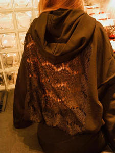 Nouveauté printemps, gilets pour femmes, style vintage, tissés, à fleurs, respirants, teints en uni, à manches longues, dos nu, ajourés - Product Image 6