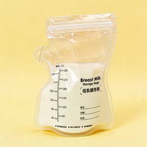 Bolsa de Almacenamiento de <span class=keywords><strong>Leche</strong></span> con Cierre Hermético, Doble Graduación, Desechable, Refrigerable, de Grado Alimenticio, de Polietileno, Impresa por Grabado, Libre de BPA - Product Image 3
