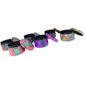 Round Zinc Alloy Manual Modern <b>Herb</b> <b>Grinder</b> 63mm with Full Printed Art Design for Accessory - Product Image 4