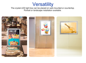 Slim Acrylic LED Crystal <strong>Menu</strong> <strong>Board</strong> Premium Advertising <strong>Light</strong> <strong>Box</strong> - Product Image 4