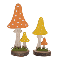 Décorations de fête Wonderland Vintage Wood Mushroom Centerpieces Table Topper Decor