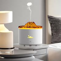 Diffuseur d'huiles essentielles ultrasonique électrique 3D à effet flamme, diffuseur d'arômes méduse volcanique pour aromathérapie, voiture, hôtel