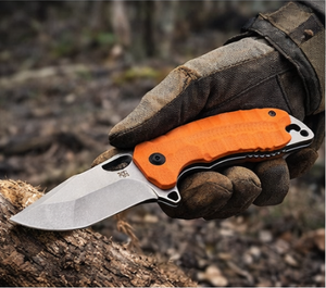 Cuchillo Plegable S48R de Alta Dureza con Mango G10, Herramienta Portátil, Diseño Propio de Fábrica, Hoja Pulida Satinada, Cuchillo de Bolsillo para Camping y Senderismo - Product Image 4