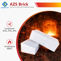 Brique réfractaire de haute qualité, brique en argile frittée, briques AZS, AZS 33 #   Brique réfractaire à haute teneur en alumine Bock pour four à verre