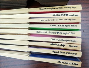 ขายส่งพัดงานแต่งงานแบบจีน งานศิลปะพื้นบ้าน ของขวัญยอดนิยม มี 20 สีให้เลือก พัดไหมพับได้ ทำจากไม้ไผ่ - Product Image 5