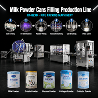Ligne de remplissage et de mise en conserve automatique pour café instantané, cacao, lait en poudre, préparations pour bébés, production de boîtes de conserve et de pots
